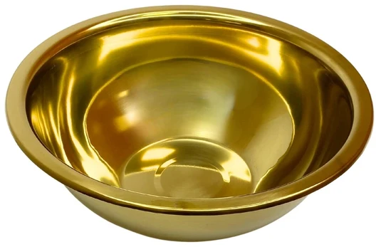 Metalinis dubenėlis aukso spalvos 28cm 6630-28
