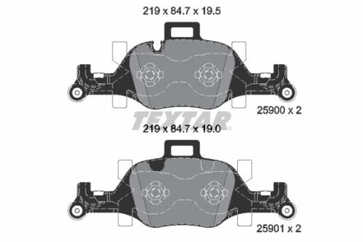 TEXTAR 2590002 Brake pad set