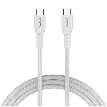 CANYON cable OnWire 60CL C-C 60W COLOR Braided 1m White