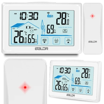 Orų stotelė su wyświetlaczem BD-910 balta