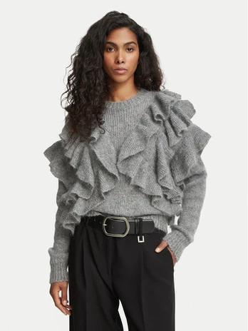 Elisabetta Franchi Megztinis MK-42T-67E2 Pilka Regular Fit