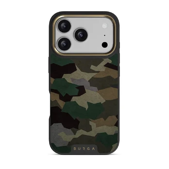 Tropical Green Camo - iPhone 17 Pro Case, Elite Dark (MagSafe) / Gold