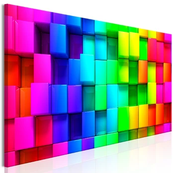 Artgeist Paveikslas - Colourful Cubes (1 Part) Narrow 135x45