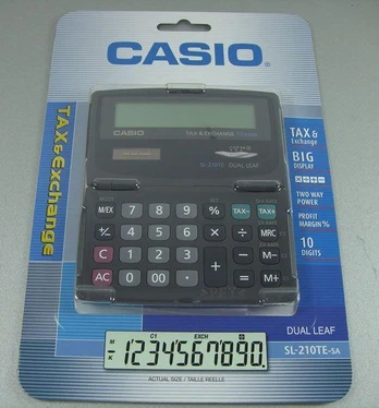„Casio“ skaičiuotuvas (SL-210TE-S)