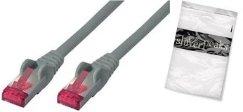 S-Conn shiverpeaks Patchkabel S/FTP Cat.6A grau 0,25m
