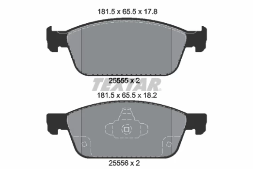 TEXTAR 2555501 Brake pad set