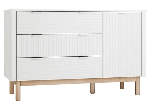 Komoda Pinio Miloo, balta, 144.5 cm x 52.4 cm x 90.4 cm