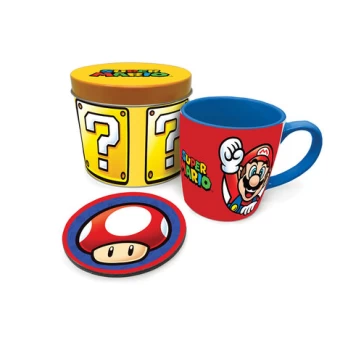 SUPER MARIO LETS A GO MUG TIN SET