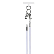 Devia cable lanyard 2in1 PD USB-C - USB-C 1,2 m 60W violetinė kaina