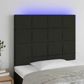 Galvūgalis su LED, juodos spalvos, 100x5x118/128cm, audinys kaina
