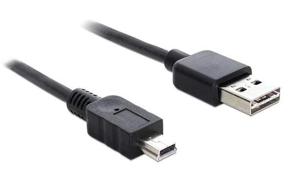 USB kabelis Delock USB-A – miniUSB 3 m juodas (83364)