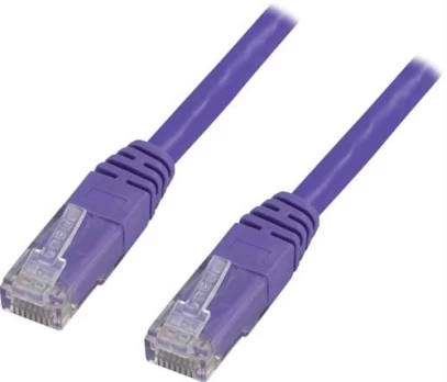 Kabelis DELTACO U/UTP Cat6 patch 0.3m,250MHz LSZH,violetinis/TP-603P