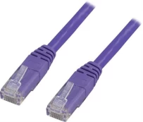 Kabelis DELTACO U/UTP Cat6 patch 0.3m,250MHz LSZH,violetinis/TP-603P kaina