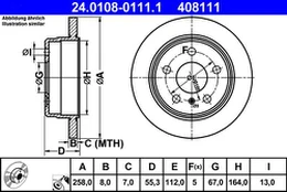 ATE 24.0108-0111.1 Brake Disc kaina