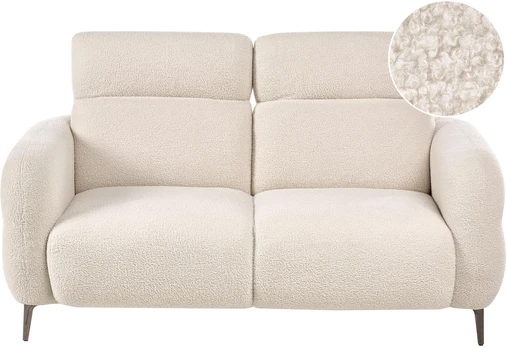 Beliani Dvivietė sofa ARTUNA Bouclé, balkšva