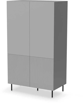 ASENSIO S-1 wardobe, light pilkas / juodas