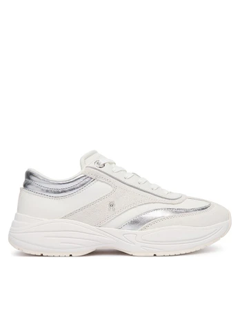 Laisvalaikio batai Tommy Hilfiger Th Modern Sporty Runner Leather FW0FW09590 Balta