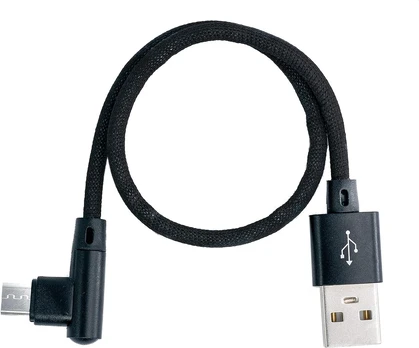 System-s Micro Usb kabelis stačiu kampu į Usb 2.0 Type A stačiu kampu 20 cm