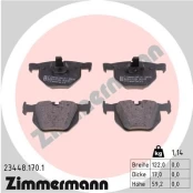 Stabdžių trinkelių rinkinys, diskinis stabdys ZIMMERMANN 23448.170.1 kaina