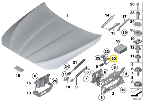 BMW Aktorius Kairysis 51237263055