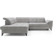 Kampinė sofa Inferne, šviesiai pilka kaina