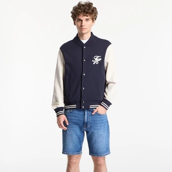 Tommy Hilfiger Script Colorblock Bomber Navy - Dydis L (MW0MW43091 DW5 Džemperiai)