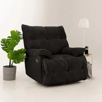 Fotelis reglaineris Soft Electric, juodas