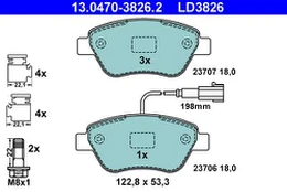 ATE 13.0470-3826.2 Brake pad set