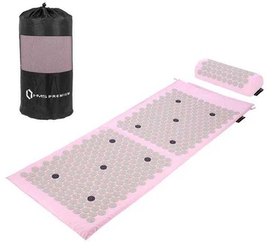 Pink AKM04 Rožinis SET ACUPRESSURE MAT HMS PREMIUM