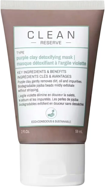 Clean, Reserve - Violetinė Clay, Detoxifying, Clay Mask, 59 ml