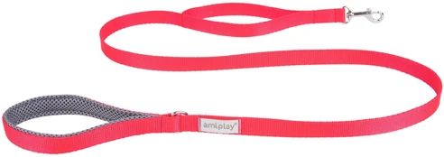 Pavadėlis Amiplay Samba, raudonas, L, 1.5m x 2.5cm kaina