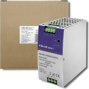 QOLTEC 50999 DIN bėgio maitinimo šaltinis 240W 48V 5A