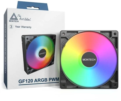 Montech GF120 PWM ARGB Lüfter - 120mm, juodas