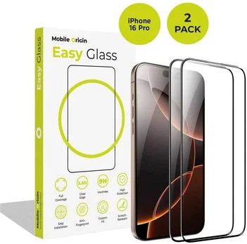 Mobile Origin „EasyGlass“ „iPhone 16 Pro“, 2 vnt. pakuotė