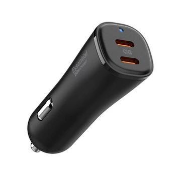 Juodas 50W 2xUSB-C pakrovėjas "Spigen EV502 Arcstation Essential"