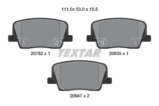 TEXTAR 2078201 Brake pad set