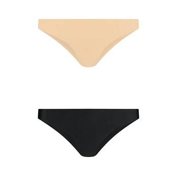 Bye Bra - Invisible Brazilian Nude + Black S kelnaitės, stringai