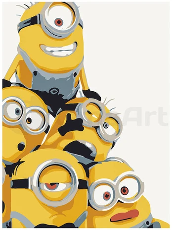 Piešimo rinkinys Minions , 15x20