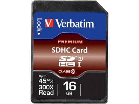 Atm.kort. VERBATIM SDHC,16GB,Secure Digital High-Capacity,Class 10