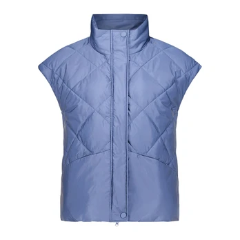Liemenė moterims, Mėlyna, Cotton-padded vest