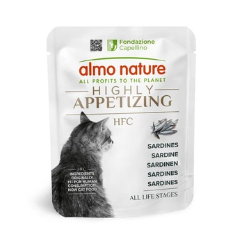 Almo Nature HFC Highly Appetizing, 90 % sardinės, 24x50g