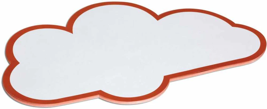Walther MAUL Moderationskarten Wolke, 27 x 43 cm, 20 St./Pack baltas