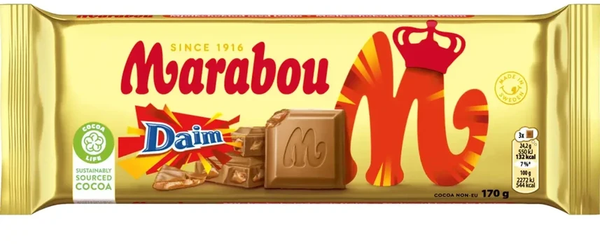 Piena šokolāde MARABOU Daim, 170 g