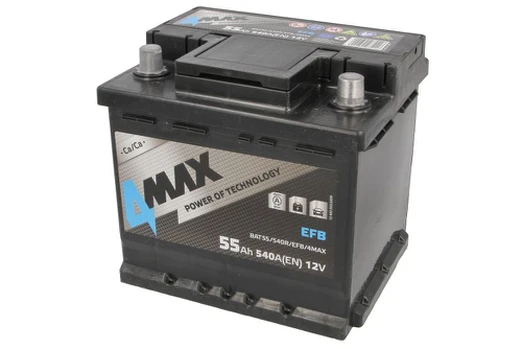 Akumuliatorius 4MAX BAT55/540R/EFB/4MAX 12V 55Ah 540A D+