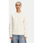 Tommy Jeans Džemperis Tonal Crest DW0DW20637 Balta Regular Fit