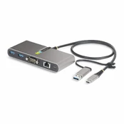 StarTech USB-C/USB-A HUB - GBE - RS232/A HUB GB ETHERNET RS232 SERIAL kaina