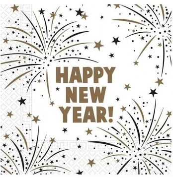 Globos Europe Bv Servietter Happy New Year, 20 stk