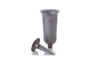 Vaza Form Plastic Dama 1070, 32.7 cm, sidabro