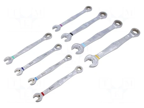 Wrenches set | inch,combination spanner,with ratchet | 8pcs.
