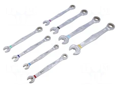 Wrenches set | inch,combination spanner,with ratchet | 8pcs. kaina